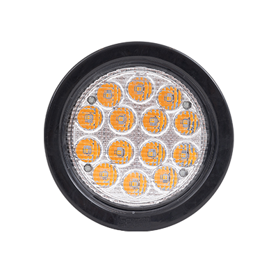 Soundoff Signal EOVREBZA 6" Oval Recess Mount Light W/ Rubber Grommet - Clear Lens/Amber Leds