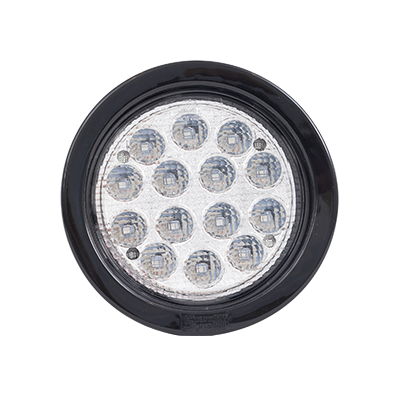 Soundoff Signal EOVREBZG 6" Oval Recess Mount Light W/ Rubber Grommet, 10-16V - Clear Lens/Green Leds