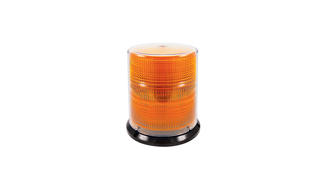 Soundoff Signal ELB42BCH0AA 4200 Series Led Beacon, 10-30V, Sae J845 Class 1 - Flat/Pipe Mount, 6" Amber Dome/ Amber Leds