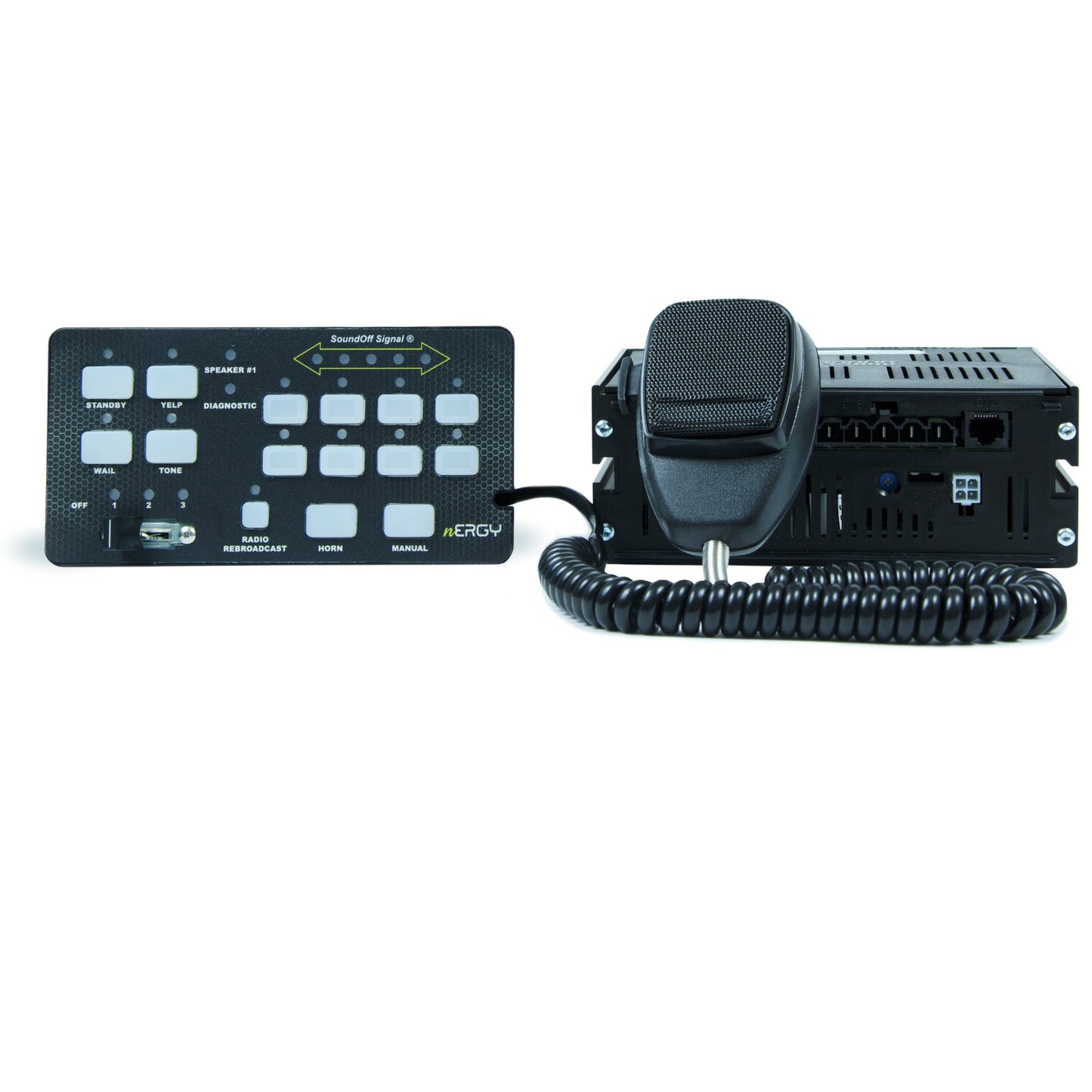 Soundoff Signal PNFLBTADRLGY Nergy® 400 Series Remote Siren With Button Control