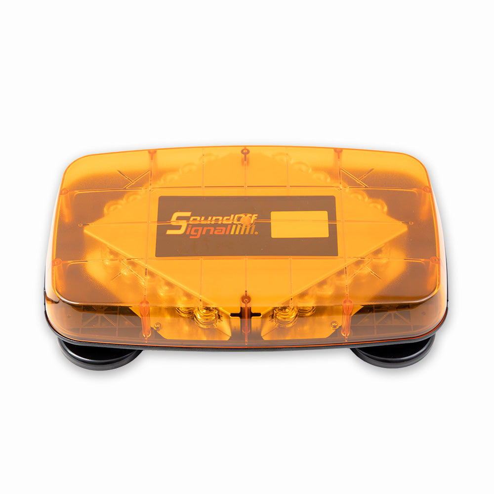 Soundoff Signal EPL7PDAC Pinnacle Mini Lightbar (Epl7000) - Standard Permanent Mount W/ 12 Ft Cable For Hardwire Installation “ Amber Leds