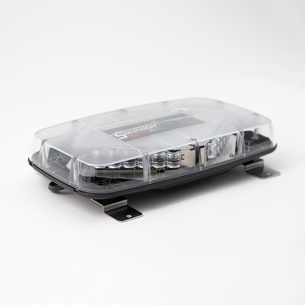 Soundoff Signal EPL7M+EC Pinnacle Mini Lightbar (Epl7000) Sae Class 1 - Magnetic Mount, 10 Ft Cord W/ 12V Cigar Plug “ Blue/White Leds
