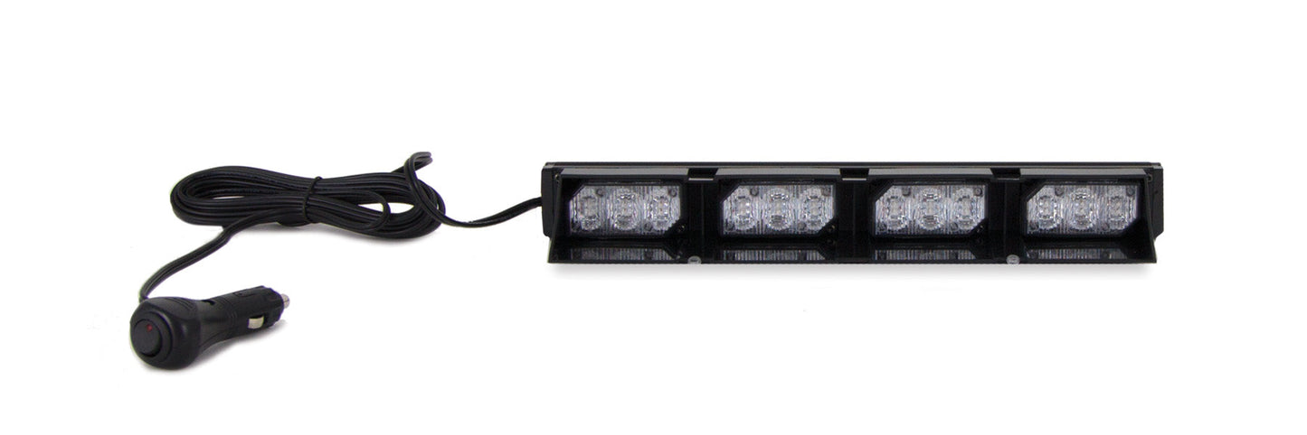 Soundoff Signal EL3PH08A00A Ultralite Plus 8 Module Interior Led Lightbar W/ Universal L-Brackets & 14 Ft Cable - Amber