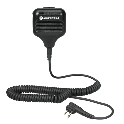 Motorola HMN9051 Remote Speaker Microphone with Coiled Cord and Swivel Clothing Clip